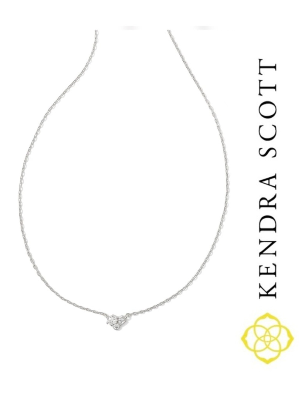 NWT KENDRA SCOTT HENRY SHORT NECKLACE IN SILVER